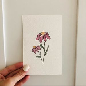 Watercolor Flowers Painting 🌸